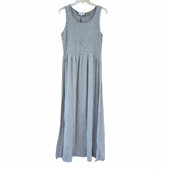 CALVIN KLEIN Sportswear Cotton Modal Jersey Breathable Maxi Dress NWT - Picture 2 of 8